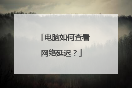 电脑如何查看网络延迟？