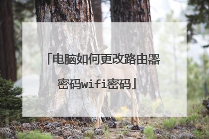 电脑如何更改路由器密码wifi密码