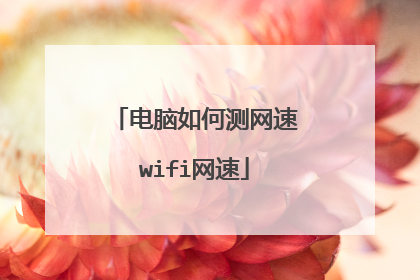 电脑如何测网速wifi网速