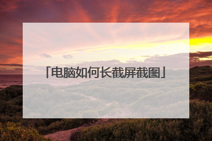 电脑如何长截屏截图