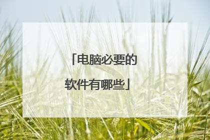 电脑必要的软件有哪些