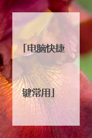 电脑快捷键常用