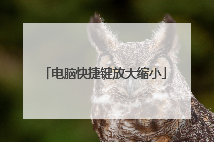 电脑快捷键放大缩小