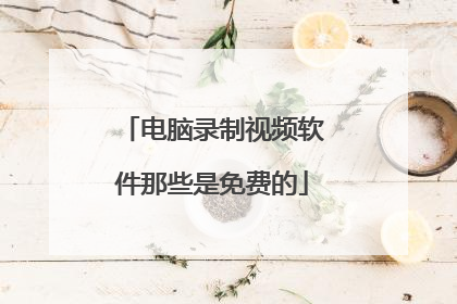 电脑录制视频软件那些是免费的