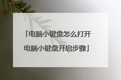 电脑小键盘怎么打开 电脑小键盘开启步骤