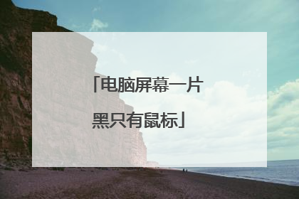 电脑屏幕一片黑只有鼠标