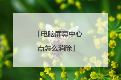 电脑屏幕中心点怎么消除