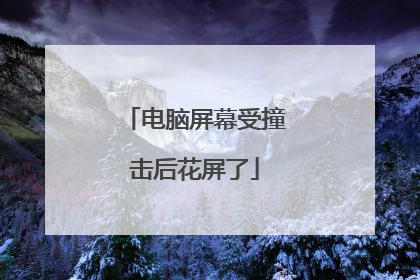 电脑屏幕受撞击后花屏了