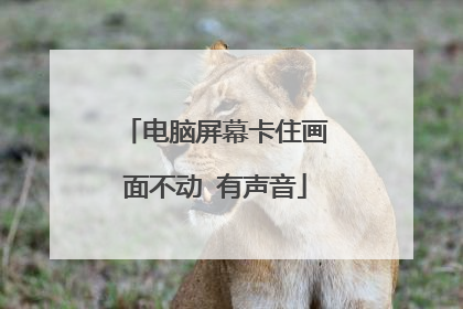 电脑屏幕卡住画面不动 有声音