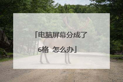 电脑屏幕分成了6格 怎么办