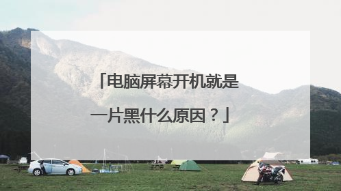 电脑屏幕开机就是一片黑什么原因?