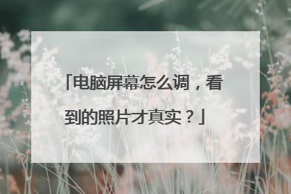 电脑屏幕怎么调，看到的照片才真实？