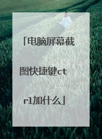 电脑屏幕截图快捷键ctrl加什么