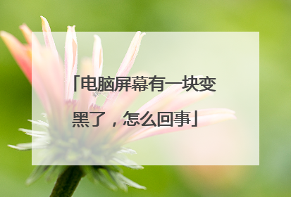 电脑屏幕有一块变黑了，怎么回事