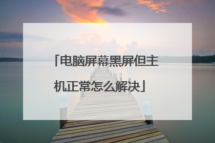 电脑屏幕黑屏但主机正常怎么解决