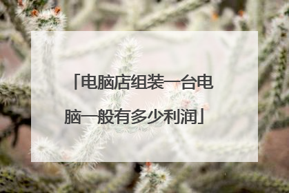 电脑店组装一台电脑一般有多少利润