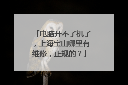 电脑开不了机了，上海宝山哪里有维修，正规的？