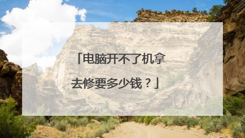 电脑开不了机拿去修要多少钱?