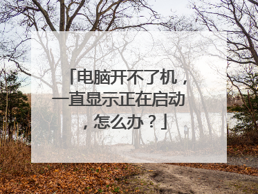 电脑开不了机，一直显示正在启动，怎么办？