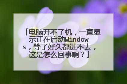 电脑开不了机,一直显示正在启动Windows,等了好久都进不去,这是怎么回事啊?