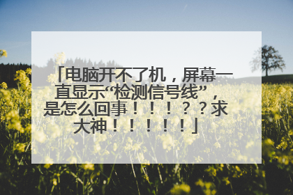 电脑开不了机,屏幕一直显示“检测信号线”,是怎么回事!!!??求大神!!!!!