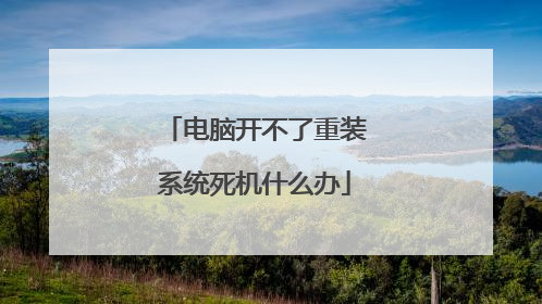 电脑开不了重装系统死机什么办