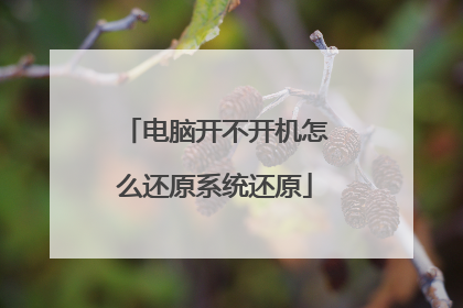 电脑开不开机怎么还原系统还原