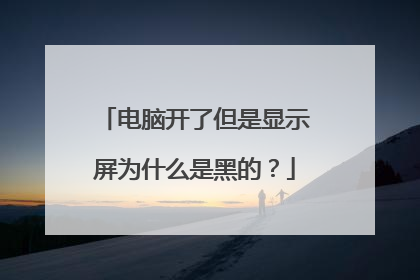 电脑开了但是显示屏为什么是黑的?