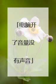 电脑开了音量没有声音