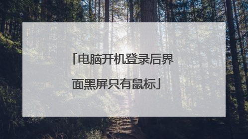 电脑开机登录后界面黑屏只有鼠标