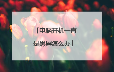 电脑开机一直是黑屏怎么办