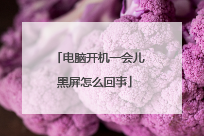 电脑开机一会儿黑屏怎么回事