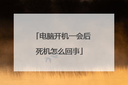 电脑开机一会后死机怎么回事