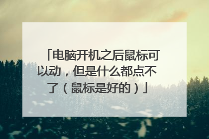 电脑开机之后鼠标可以动,但是什么都点不了(鼠标是好的)