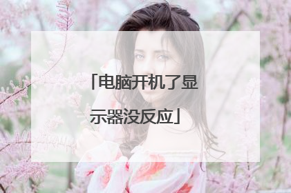电脑开机了显示器没反应