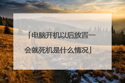 电脑开机以后放置一会就死机是什么情况