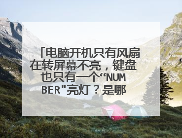 电脑开机只有风扇在转屏幕不亮，键盘也只有一个“NUMBER