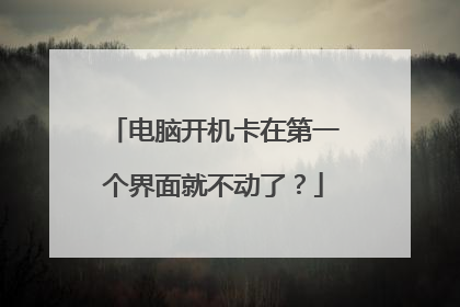 电脑开机卡在第一个界面就不动了?
