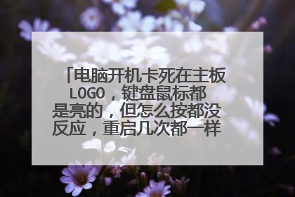 电脑开机卡死在主板LOGO,键盘鼠标都是亮的,但怎么按都没反应,重启几次都一样,怎么办?