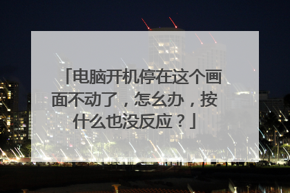 电脑开机停在这个画面不动了,怎幺办,按什么也没反应?