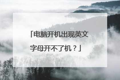电脑开机出现英文字母开不了机？