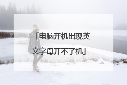 电脑开机出现英文字母开不了机
