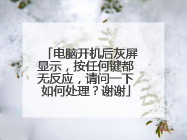 电脑开机后灰屏显示，按任何键都无反应，请问一下如何处理？谢谢