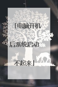 电脑开机后系统启动不起来