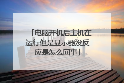 电脑开机后主机在运行但是显示器没反应是怎么回事