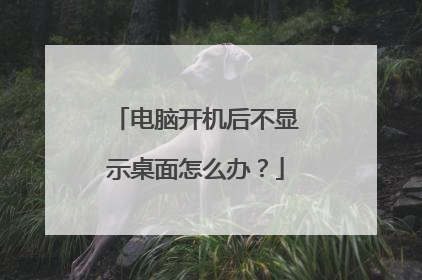 电脑开机后不显示桌面怎么办?