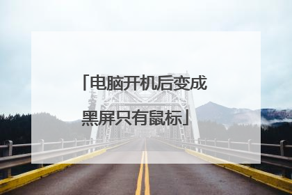 电脑开机后变成黑屏只有鼠标