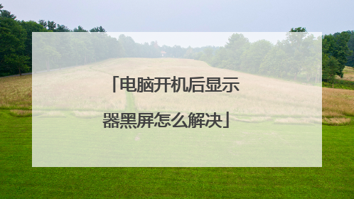 电脑开机后显示器黑屏怎么解决