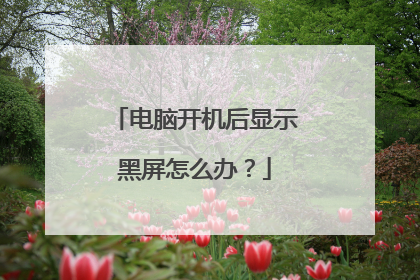 电脑开机后显示黑屏怎么办?
