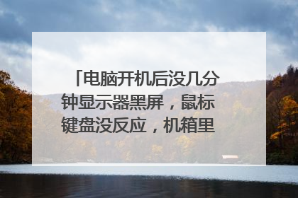 电脑开机后没几分钟显示器黑屏,鼠标键盘没反应,机箱里风扇都在转,这是电脑哪出毛病了呢?